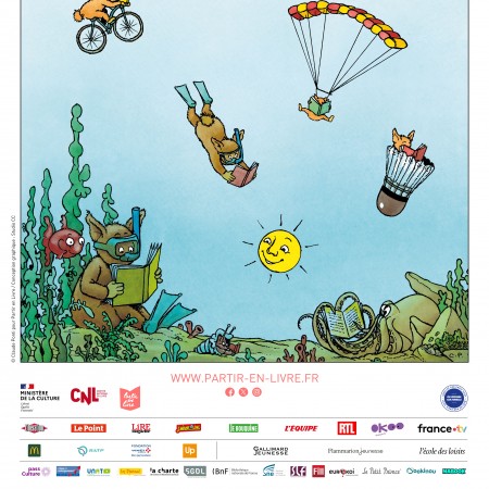 Affiche partenaires Partir en Livre 10 ans